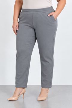 Immagine di STRETCH STRAIGHT LEG TAILORED TROUSERS ELASTICATED WAIST